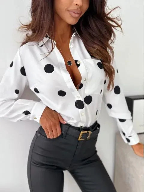 LILLIAN | Blouse à pois élégante