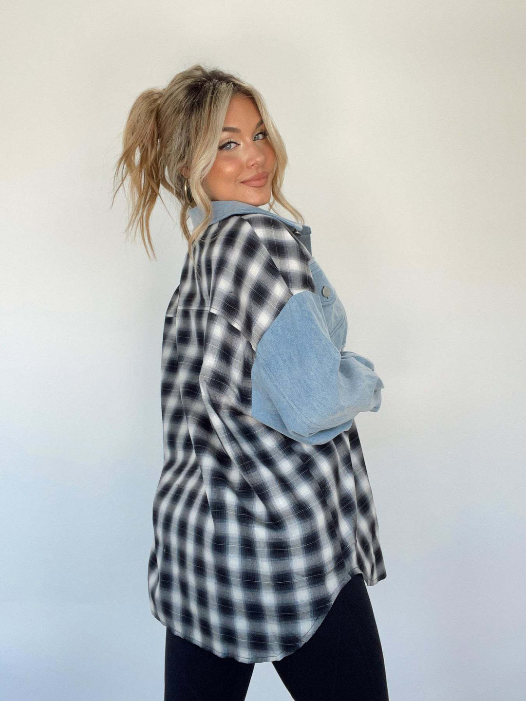 LILY | Chemise en denim rétro oversize stylée