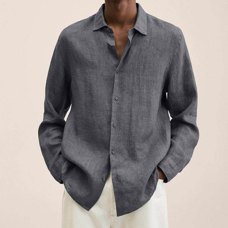 Chemise Style Lin Élégante Pour Hommes