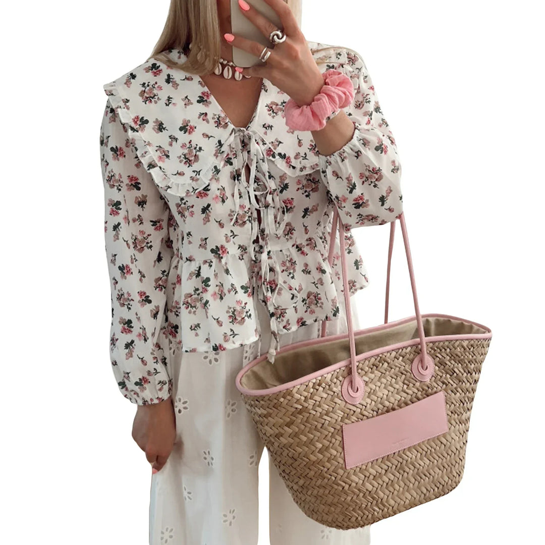 Macey | Blouse à imprimé floral à manches longues stylée