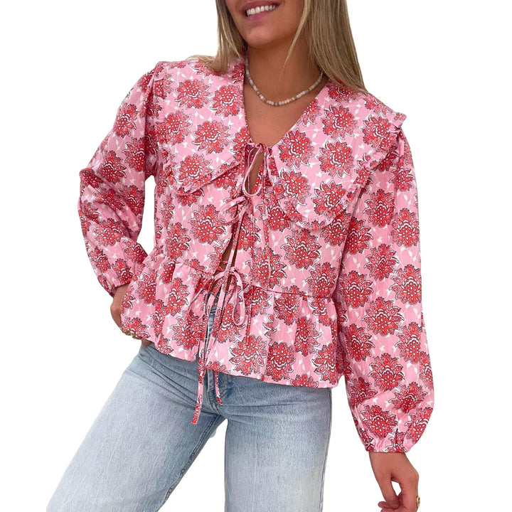 Macey | Blouse à imprimé floral à manches longues stylée