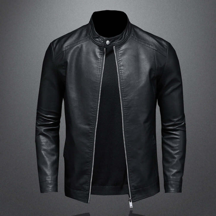 Veste Moto en Cuir Élégante et Moderne Pour Homme