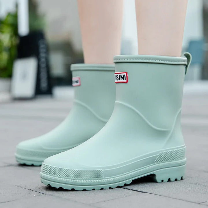 Léna | Bottes Mi-Hautes Imperméables – Élégance et Confort Sous la Pluie