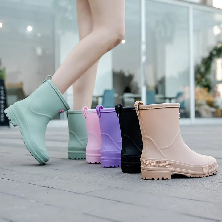 Léna | Bottes Mi-Hautes Imperméables – Élégance et Confort Sous la Pluie