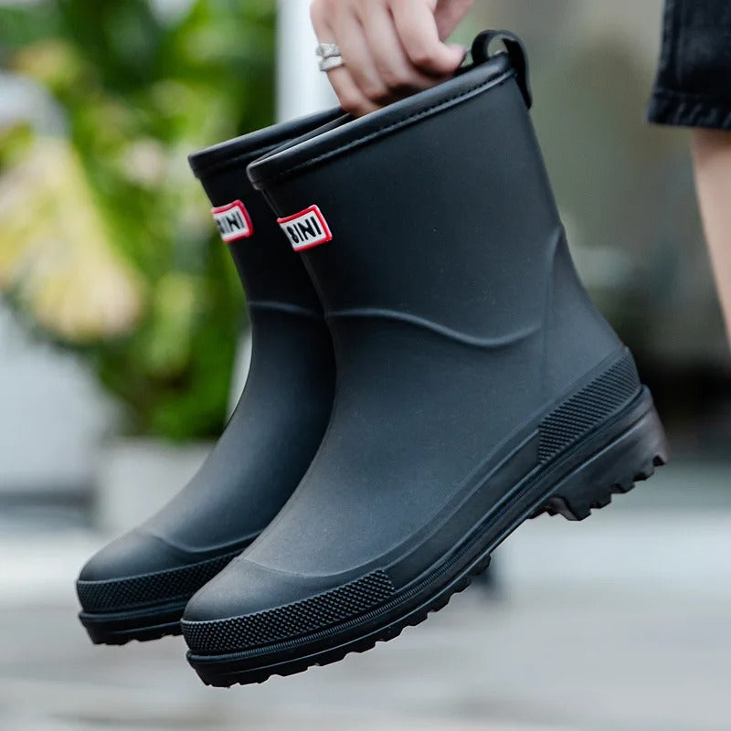 Léna | Bottes Mi-Hautes Imperméables – Élégance et Confort Sous la Pluie