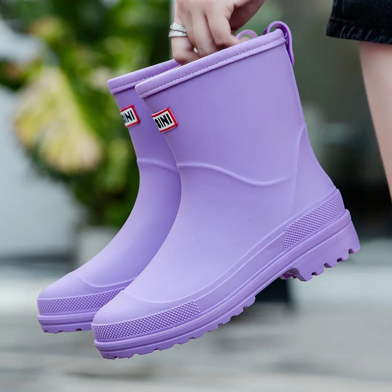 Léna | Bottes Mi-Hautes Imperméables – Élégance et Confort Sous la Pluie