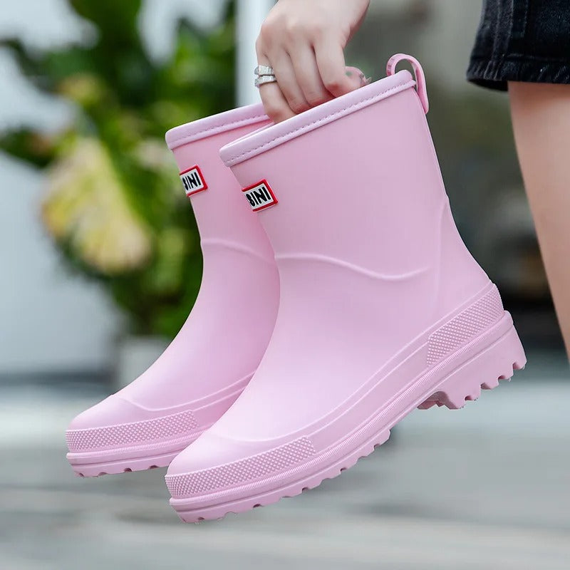 Léna | Bottes Mi-Hautes Imperméables – Élégance et Confort Sous la Pluie